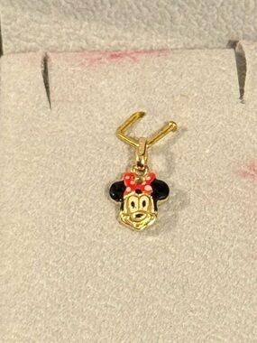 14K JCM Gold Minnie Mouse Pendant for Necklace